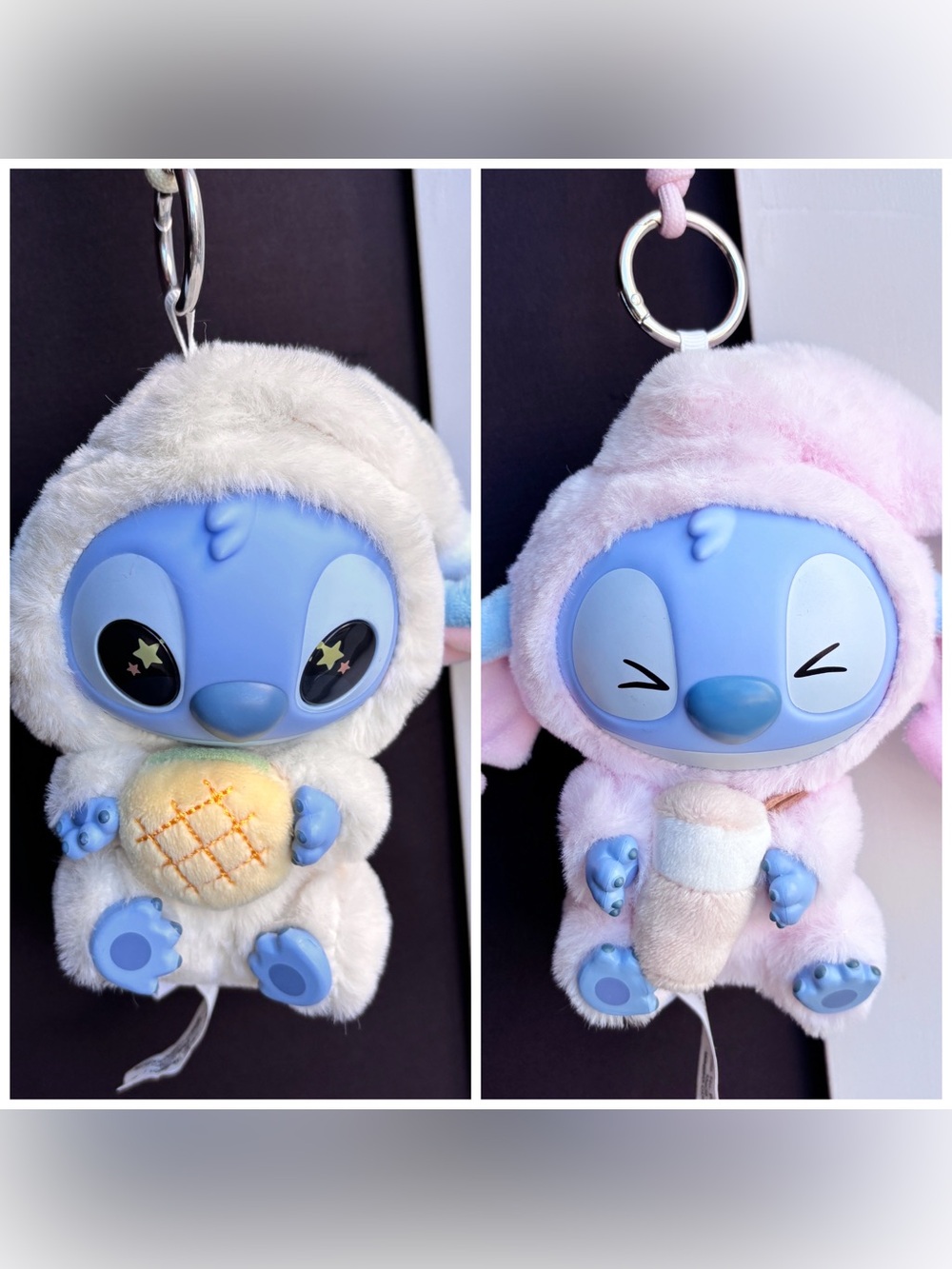 MINISO Stitch Eat Something Before Sleep Blind Box Milk Tea Pineapple Keychain